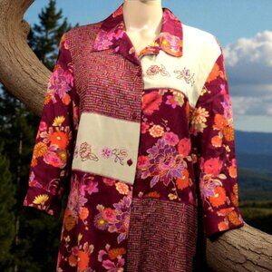 Floral Patchwork Shirt  Top
